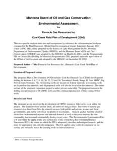 Montana Board of Oil and Gas Conservation
