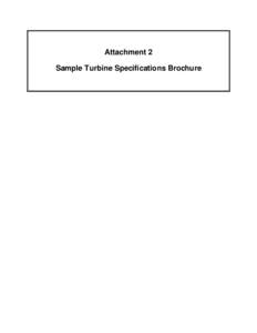 Attachment 2 Sample Turbine Specifications Brochure