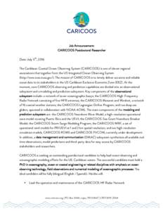 Microsoft Word - JobAnnouncement_CARICOOS_postdoc_2016.docx