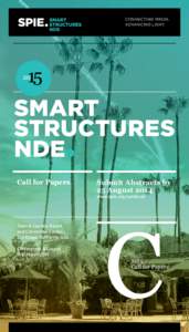CONNECTING MINDS. ADVANCING LIGHT. SMART STRUCTURES NDE•