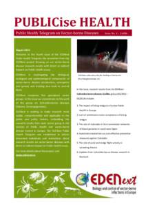 PUBLICise HEALTH Public Health Telegram on Vector-borne Diseases diseases Issue No. 4 – CuliBo