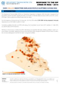 DISPLACEMENT TRACKING MATRIX | DTM Round IX December 2014 RESPONSE TO THE IDP CRISIS IN IRAQ  2014
