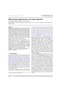 BIOINFORMATICS  Vol. 24 ECCB 2008, pages i112–i118 doi:bioinformatics/btn288  RNA structure alignment by a unit-vector approach