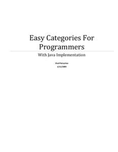 Easy Categories For Programmers With Java Implementation Vlad Patryshev[removed]