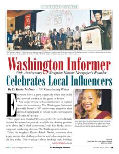 ANNIVERSARY COVERAGE  The Washington Informer’s 50th Anniversary celebration honored 50 Influencers including radio talk show host and activist Joe Madison (on right), who shared reflections about his first meeting wit