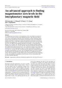 An advanced approach to finding magnetometer zero levels