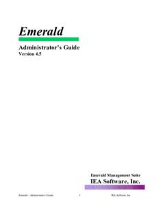 Emerald Administrator’s Guide Version 4.5 Emerald Management Suite