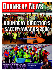 DOUNREAY NEWS The Site Newspaper See Page 11 for details  APPRENTICES GO THE EXTRA MILE FOR CHARITY SCOTTISH GOVERNMENT MINISTER