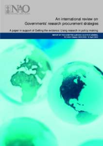 National Audit Office Report (HC 586-II): An International Review on Governments' Research Procurement Strategies