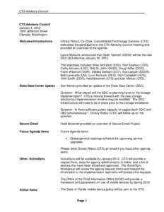 Information Services Board Meeting Minutes – April 10, 2002