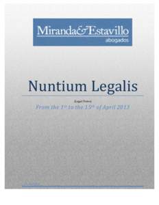 Microsoft Word - Nuntium Legalis Abril 15 (TRANSLATION).doc