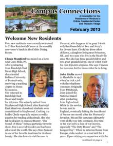 A Newsletter for the Residents of Wesbury’s Cribbs Residential Center and Thoburn Village  February 2013