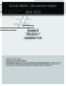 Eureka Math™ Homework Helper 2015–2016 Grade 2 Module 1 Lessons 1–8