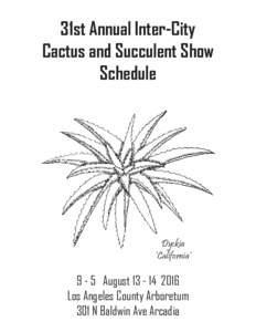31st Annual Inter-City Cactus and Succulent Show Schedule Dyckia ‘California’