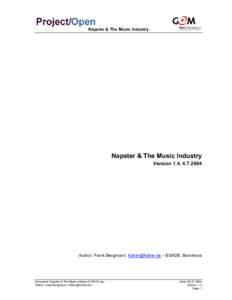 Microsoft Word - Napster & The Music Industry 010617b.doc