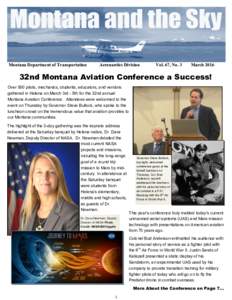 Montana Department of Transportation  Aeronautics Division Vol. 67, No. 3