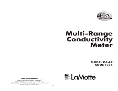 EPA COMPLIANT Multi-Range Conductivity Meter