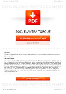 BOOKS ABOUT 2001 ELANTRA TORQUE  Cityhalllosangeles.com 2001 ELANTRA TORQUE