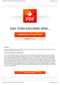 Transport / Automotive industry / Pickup trucks / Ford Explorer / Ford F-Series / Wiring diagram / Henry Ford / Ford Escape / Electrical wiring / Ford Motor Company