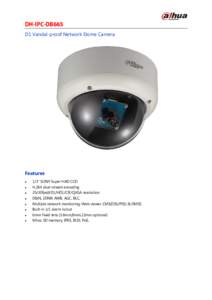 DH-IPC-DB665 D1 Vandal-proof Network Dome Camera Features  