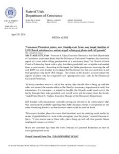 Press Release - 16 AprMissionary Grandparent Scam Alert