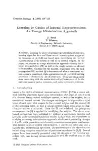Learning by Choice of Internal Representations: An Energy Minimization Approach