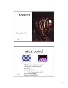 Shadows  (Georges de la Tour) Slide 1