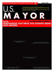 Since 1933, the Official Publication of The United States Conference of Mayors  February 3, 2014 Volume 81, Issue 01  U.S.