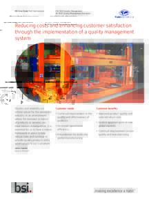 BSI Case Study Field International 	 ISO 9001 Quality Management AS 9100 Quality Management Aerospace