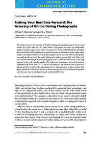Putting Your Best Face Forward: The Accuracy of Online Dating Photographs