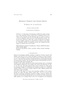 143  Documenta Math. Homology Stability for Unitary Groups B. Mirzaii, W. van der Kallen