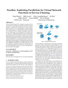 ParaBox: Exploiting Parallelism for Virtual Network Functions in Service Chaining