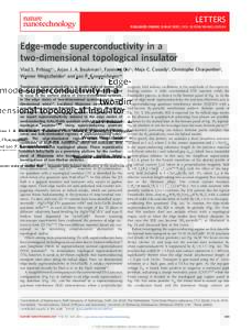 Edge-mode superconductivity in a two-dimensional topological insulator