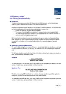 Microsoft Word - DDH Unit Pricing Discretions Policy.doc