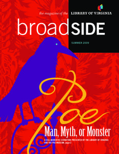 the magazine of the  broadSIDE Summer[removed]Man, Myth, or Monster