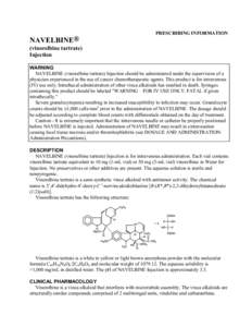 NAVELBINE®  PRESCRIBING INFORMATION (vinorelbine tartrate) Injection