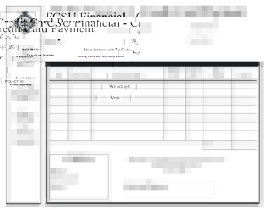FCSU Financial - Credit Card Payment INSURED: Telephone Number:  Billing Address with Zip Code: