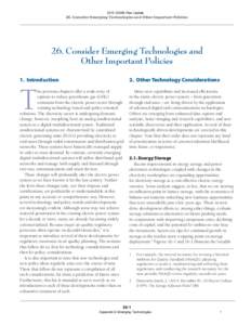 2015 GGRA Plan Update  26. Consider Emerging Technologies and Other Important Policies 26. Consider Emerging Technologies and Other Important Policies