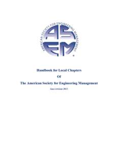   	
     Handbook for Local Chapters Of
