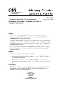 Advisory Circular - AC139-07 and AC91-15