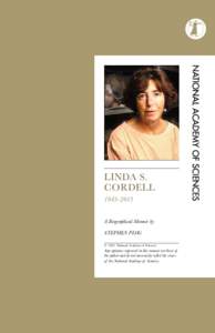linda s. cordellA Biographical Memoir by stephen plog © 2014 National Academy of Sciences