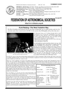 Published by the Federation of Astronomical Societies  ISSNSUMMER 2002