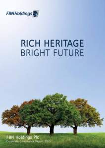 RICH HERITAGE BRIGHT FUTURE FBN Holdings Plc  Corporate Governance Report 2015