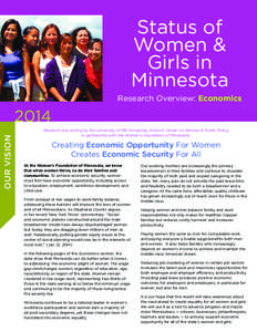 Status of Women & Girls in Minnesota Research Overview: Economics