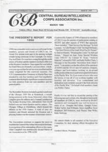 Central Bureau Intelligence Corps Association Inc  MARCH 1999 CENTRAL BUREAU INTELLIGENCE CORPS ASSOCIATION Inc.