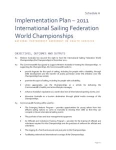 2011 ISAF World Sailing Championships - Implementation Plan