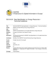 INSPIRE Infrastructure for Spatial Information in Europe D2.8.III.20 Data Specification on Energy Resources – Technical Guidelines