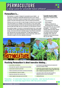 PERMACULTURE a design system for sustainable human settlement ■ ■■ ■■ ■