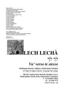 Microsoft Word - Lech Lechà, scheda illustrativa&tavola cronologica.doc