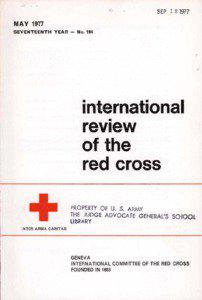 International Review of the Red Cross, May 1977, Seventeenth year - No. 194